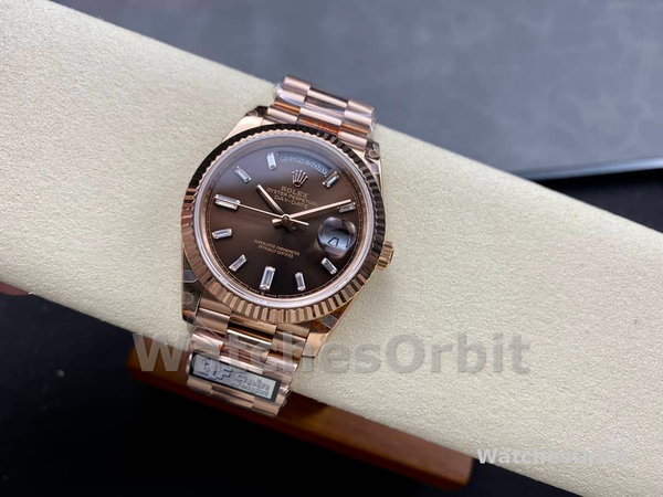Rolex Day Date 40 18kt Everose Gold Rolex President Chocolate Dial m228235 0003