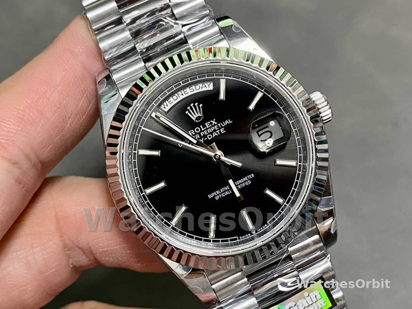 Rolex Day Date 40 Platinum Black Dial M228236 0003 Men's Watch