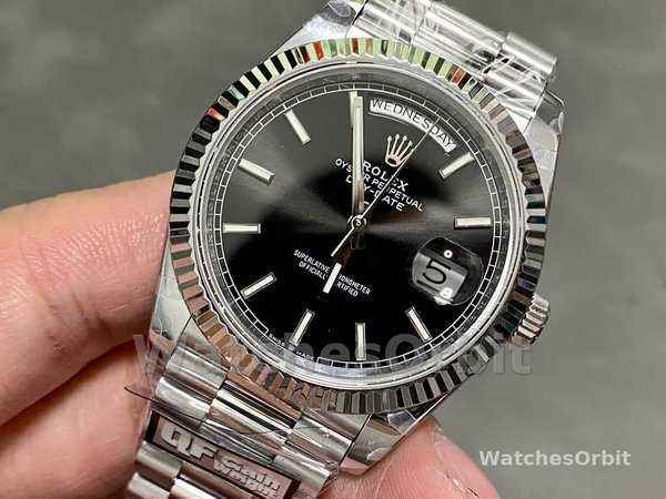 Rolex Day Date 40 Platinum Black Dial M228236 0003 Men's Watch