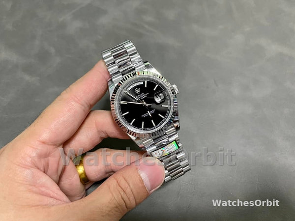 Rolex Day Date 40 Platinum Black Dial M228236 0003 Men's Watch