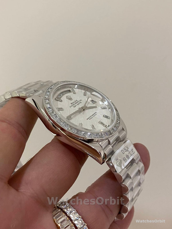 Rolex Day-Date 40 Platinum Meteorite Diamond Dial M228396TBR 0027 Men's Watch
