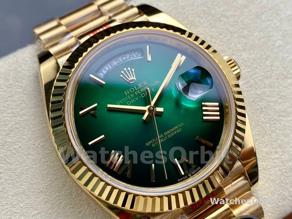 Rolex Day Date 40 Yellow Gold Green Ombre Dial M228238 00691