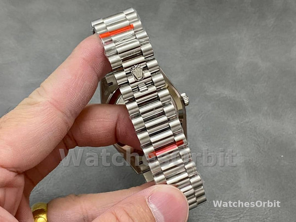 Rolex Day-Date 40mm Platinum Meteorite Baguette 228206 0036 Men's Watch