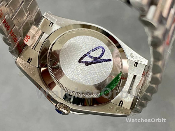 Rolex Day-Date 40mm Platinum Meteorite Baguette 228206 0036 Men's Watch