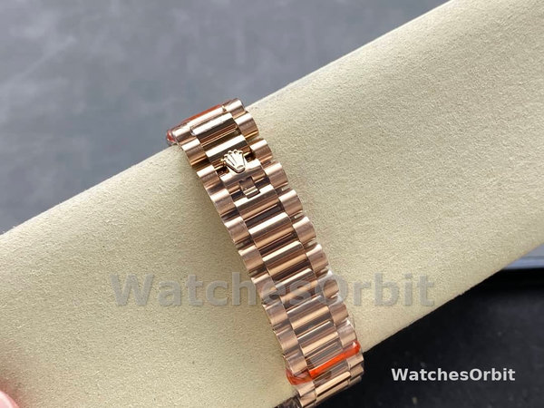 Rolex Day Date Oyster 36 mm Everose Gold Blue Green Dial M128235 0085