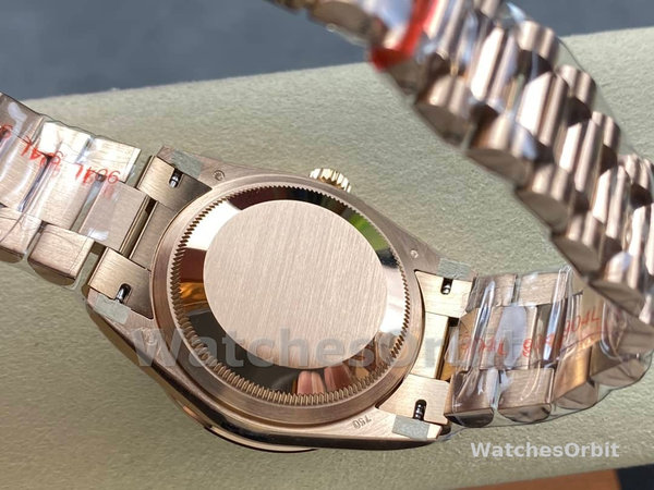 Rolex Day Date Oyster 36 mm Everose Gold Diamonds Bezel M128345RBR 0068