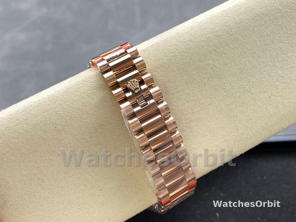 Rolex Day Date Oyster 36 mm Everose Gold Diamonds Bezel M128345RBR 0068