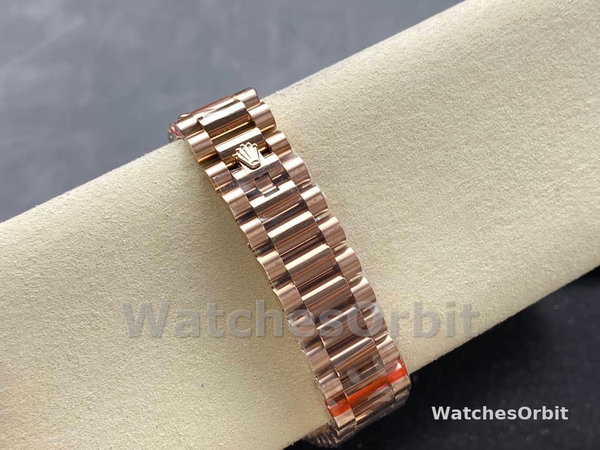 Rolex Day Date Oyster 36 mm Everose Gold Diamonds Bezel M128345RBR 0068
