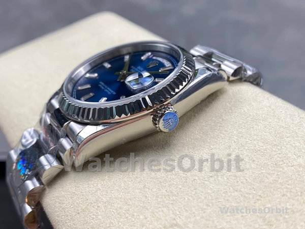 Rolex Day Date White Gold 36 Blue Diamond Dial m128239 0069