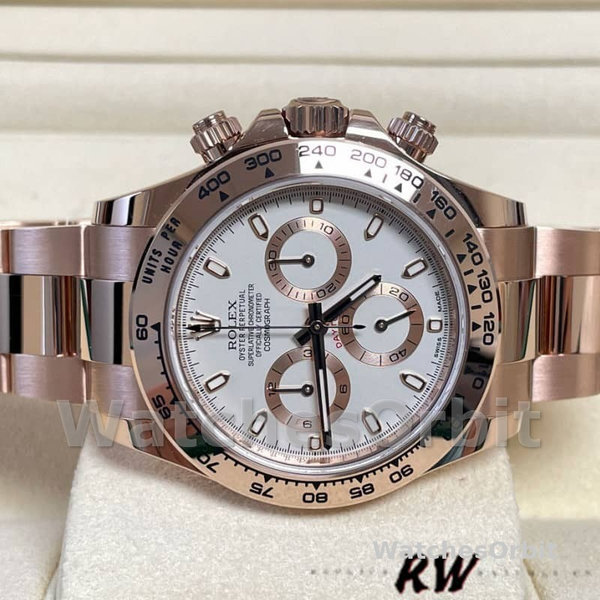 Rolex Cosmograph Daytona 116505 Oyster Bracelet Rose Ivory Dial 40mm Mens Replica Watch