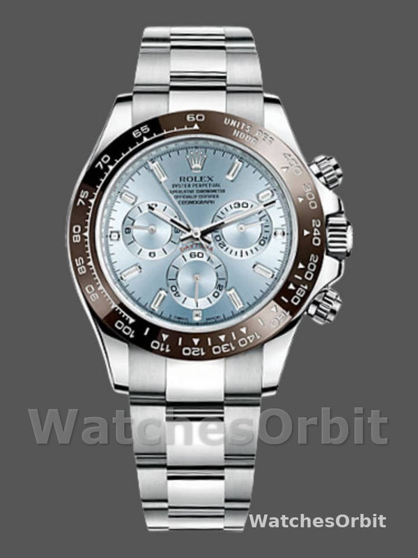 Rolex Cosmograph Daytona 116506 Ice Blue Dial Platinum 40MM Mens Replica Watch
