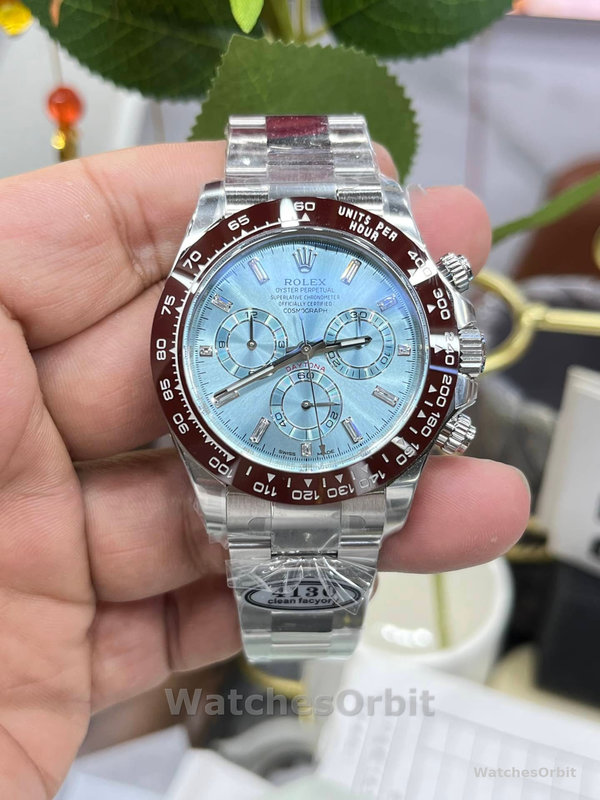 Rolex Cosmograph Daytona 116506 Ice Blue Dial Platinum 40MM Mens Replica Watch