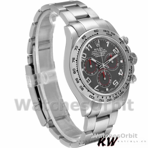 Rolex Cosmograph Daytona 116509 Gray Arabic Dial White Gold 40MM Mens Replica Watch