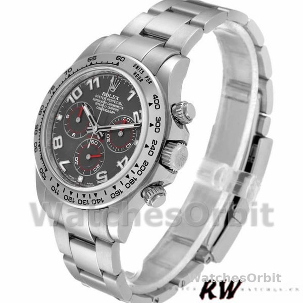 Rolex Cosmograph Daytona 116509 Gray Arabic Dial White Gold 40MM Mens Replica Watch