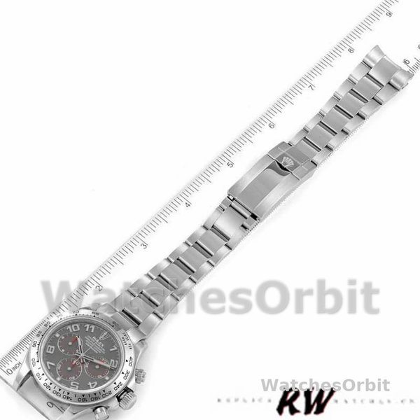 Rolex Cosmograph Daytona 116509 Gray Arabic Dial White Gold 40MM Mens Replica Watch