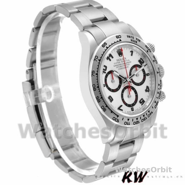 Rolex Cosmograph Daytona 116509 Silver Arabic Dial White Gold 40MM Mens Replica Watch