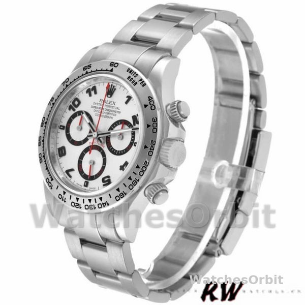 Rolex Cosmograph Daytona 116509 Silver Arabic Dial White Gold 40MM Mens Replica Watch