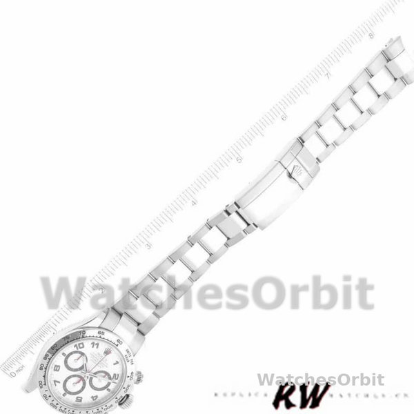 Rolex Cosmograph Daytona 116509 Silver Arabic Dial White Gold 40MM Mens Replica Watch
