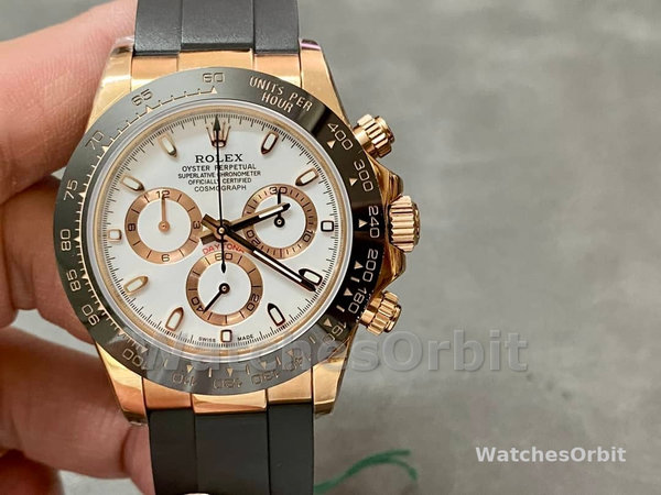 Rolex Cosmograph Daytona 116515LN Everose Gold Ivory Dial 40mm Mens Replica Watch