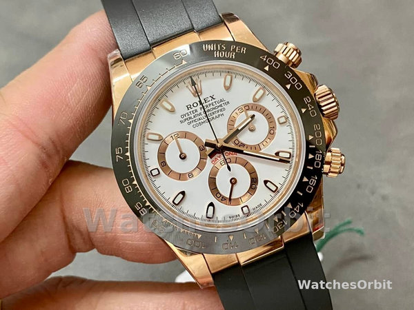 Rolex Cosmograph Daytona 116515LN Everose Gold Ivory Dial 40mm Mens Replica Watch