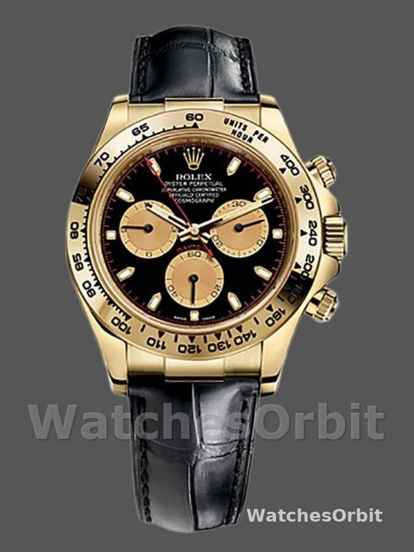 Rolex Cosmograph Daytona 116518 Black And Champagne Dial 40mm Mens Replica Watch