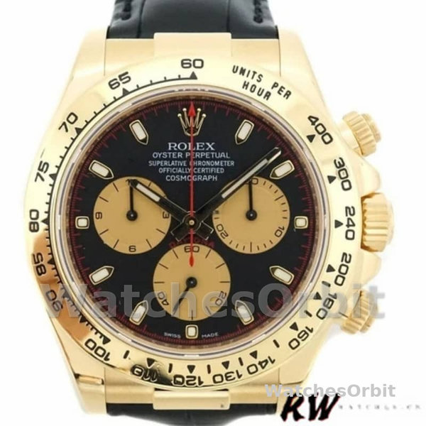 Rolex Cosmograph Daytona 116518 Black And Champagne Dial 40mm Mens Replica Watch