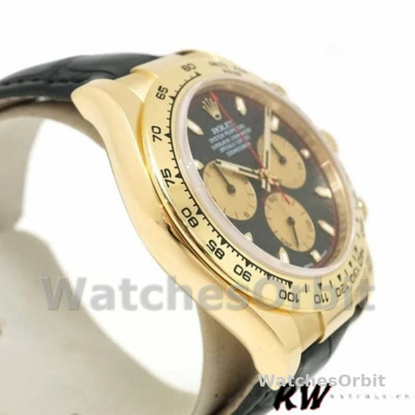Rolex Cosmograph Daytona 116518 Black And Champagne Dial 40mm Mens Replica Watch