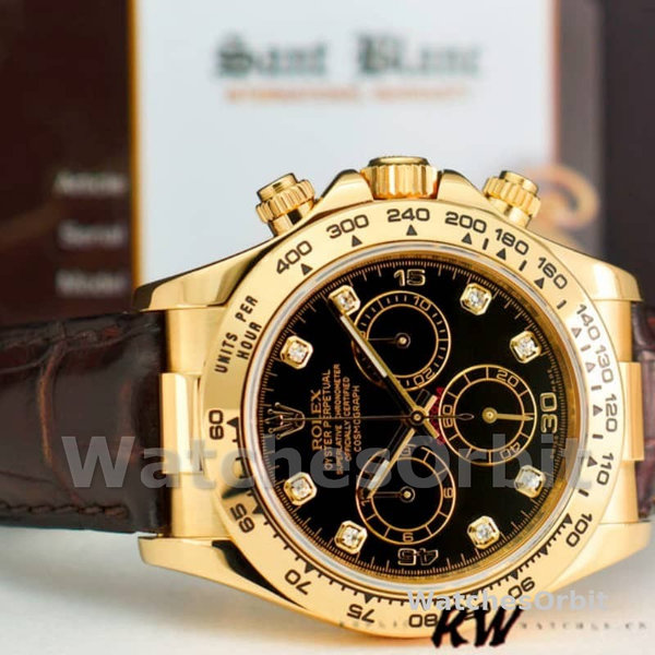 Rolex Cosmograph Daytona 116518 Black Dial 40mm Mens Replica Watch