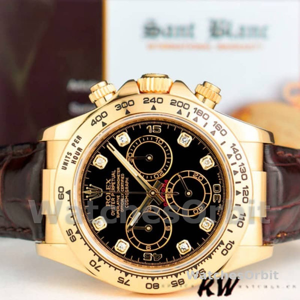 Rolex Cosmograph Daytona 116518 Black Dial 40mm Mens Replica Watch