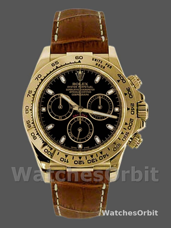 Rolex Cosmograph Daytona 116518 Brown Leather Strap 40mm Mens Replica Watch