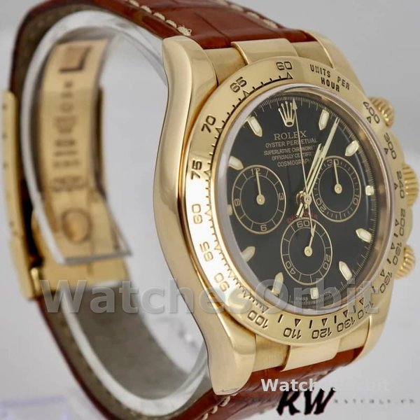 Rolex Cosmograph Daytona 116518 Brown Leather Strap 40mm Mens Replica Watch