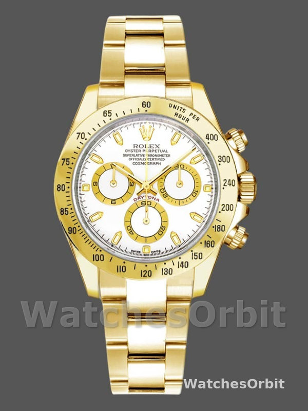Rolex Cosmograph Daytona 116528 White Index Dial 40MM Mens Replica Watch