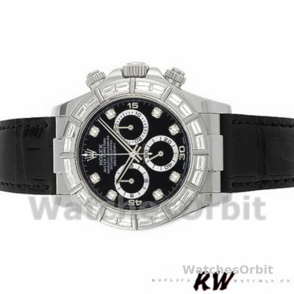 Rolex Cosmograph Daytona 116589 Black Diamond Dial 40MM Mens Replica Watch