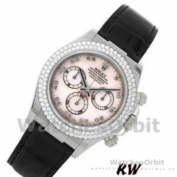 Rolex Cosmograph Daytona 116589 White MOP Arabic Dial 40MM Mens Replica Watch