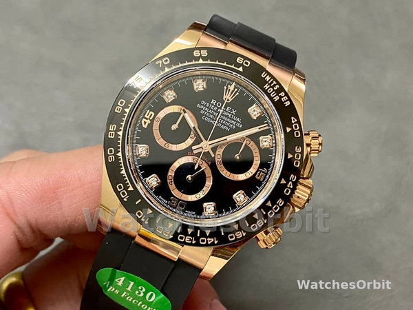 Rolex Cosmograph Daytona Rose Gold Case Black Dial 116515ln 0057