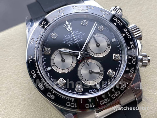 Rolex Cosmograph Daytona White Gold 126519LN 0004 Bright Black Steel Diamond