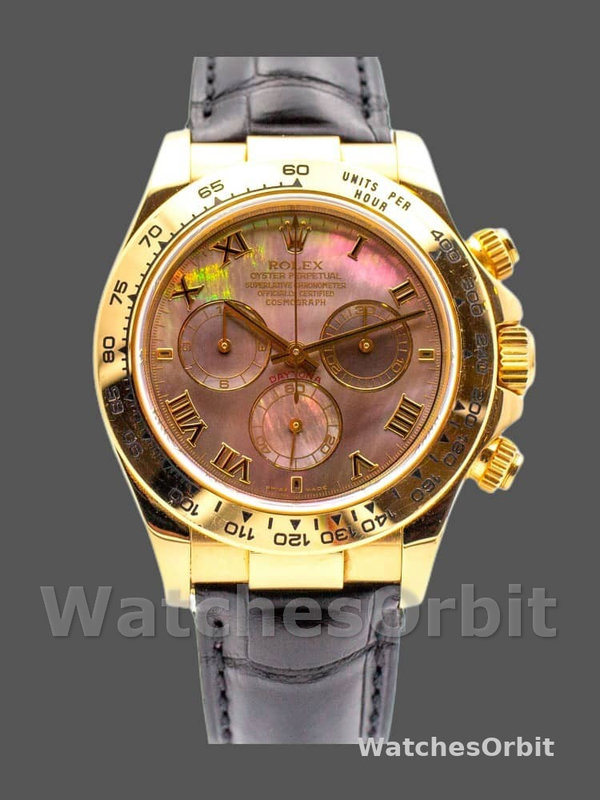 Rolex Daytona 116518 Black MOP Roman Dial 40mm Mens Replica Watch