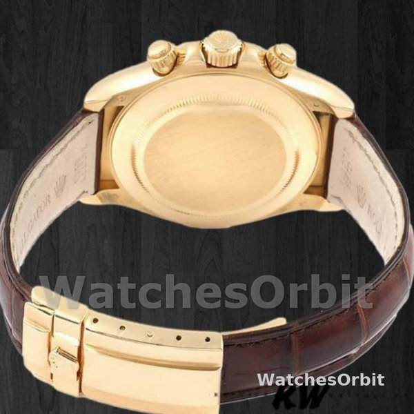 Rolex Daytona 116518 MOP Diamond Dial Brown Leather strap 40mm Mens Replica Watch