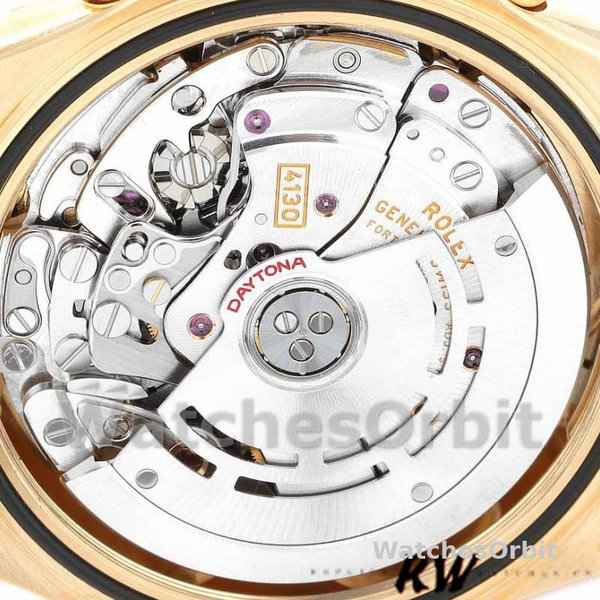Rolex Daytona 116518 Yellow Gold MOP Dial Brown Strap 40mm Mens Replica Watch