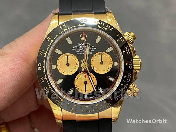 Rolex Daytona 116518LN Black Dial Rubber strap 40mm Mens Replica Watch