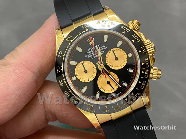 Rolex Daytona 116518LN Black Dial Rubber strap 40mm Mens Replica Watch