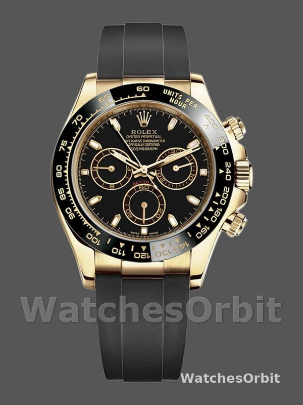 Rolex Daytona 116518LN Black Dial Yellow Gold 40mm Mens Replica Watch
