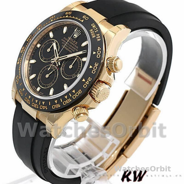 Rolex Daytona 116518LN Black Dial Yellow Gold 40mm Mens Replica Watch