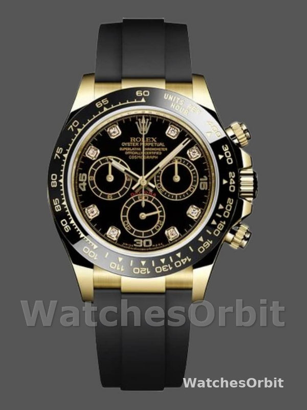 Rolex Daytona 116518LN Black Diamond Dial 40mm Mens Replica Watch