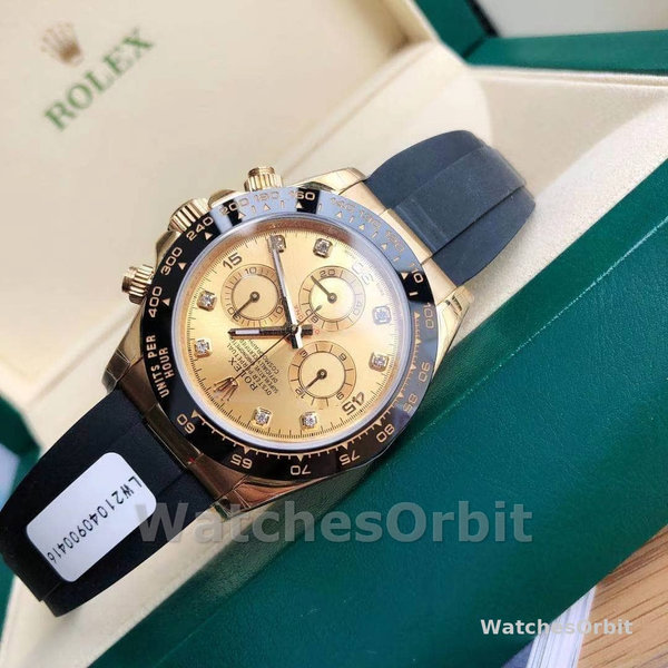 Rolex Daytona 116518LN Diamond Champagne Dial 40mm Mens Replica Watch