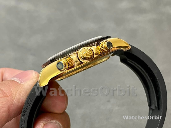 Rolex Daytona 116518LN Rubber Strap MOP Diamond Dial 40mm Mens Replica Watch