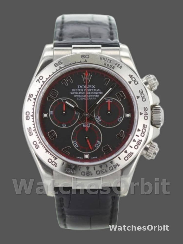 Rolex Daytona 116519 Black Racing Dial Leather strap 40mm Mens Replica Watch