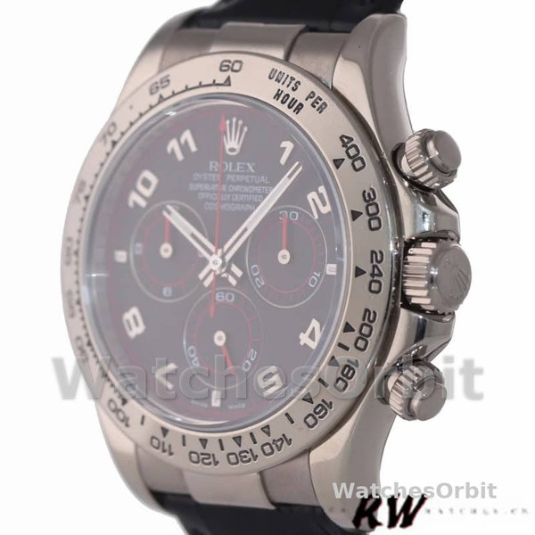 Rolex Daytona 116519 Black Racing Dial Leather strap 40mm Mens Replica Watch