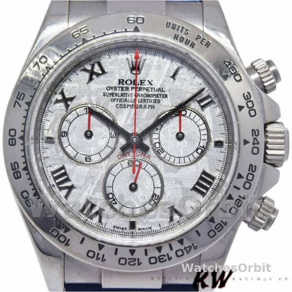 Rolex Daytona 116519 Blue Leather strap Meteorite Dial 40mm Mens Replica Watch