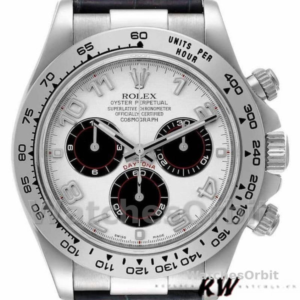 Rolex Daytona 116519 Panda Dial Blue Leather Strap 40mm Mens Replica Watch